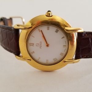 Vintage Fendi Gold Plated Analog Watch